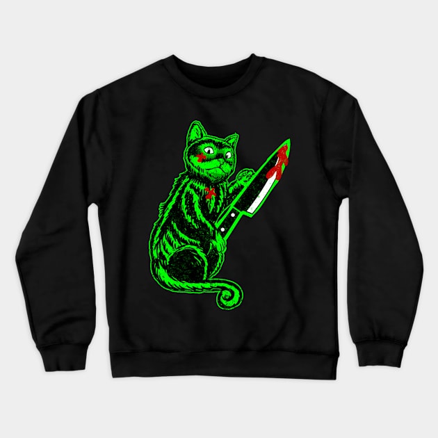 murderer cat Crewneck Sweatshirt by Deduder.store